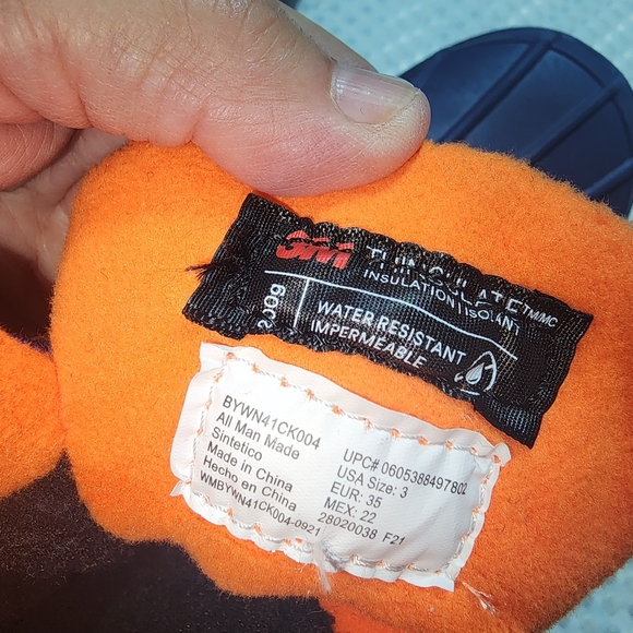 WONDER NATION EUC YOUTH SZ 3 3M THINSULATE SNOW WINTER BOOTS - Picture 8 of 9